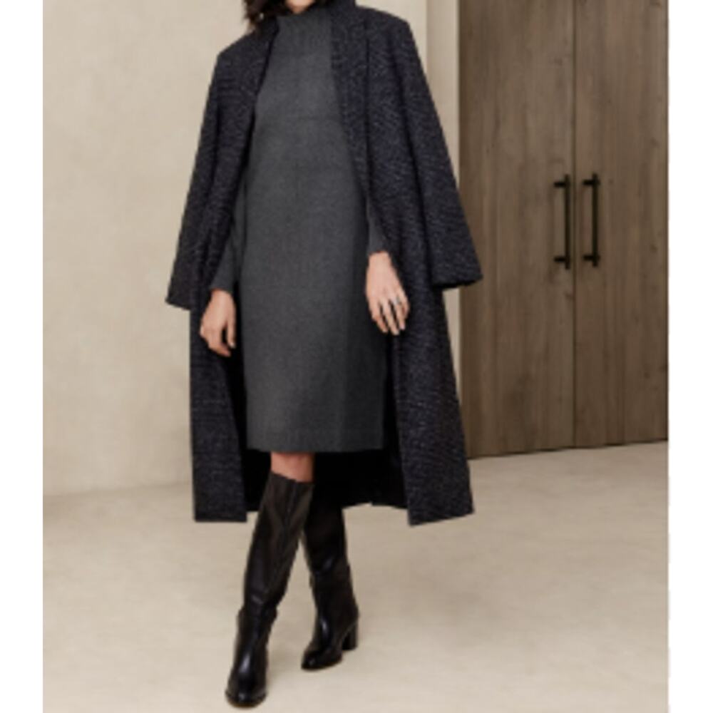Banana Republic Factory Knee Length Sweater Dress Gray Size Small‎ NEW